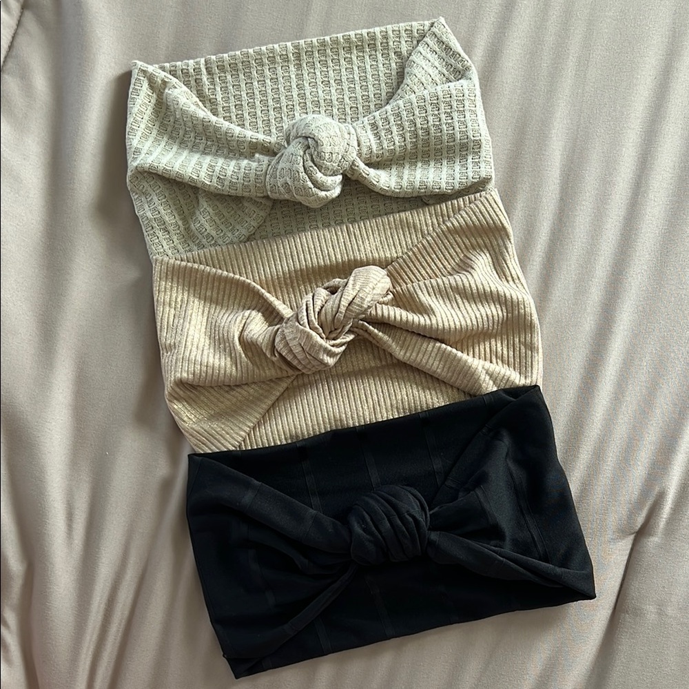 Set of Three Knotted Headbands